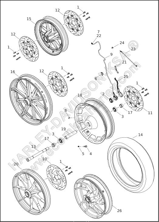 WHEELS, FRONT, CAST AND SLOTTED